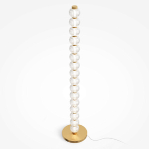 Stijlen 3 Amulet Vloerlamp glas goud OANN