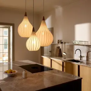 Drops textile Hanglamp verschillende maten OANN