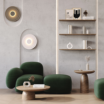 Nami Wandlamp Wit, 1 lichts 1 Nami wandlamp Woonkamer OANN