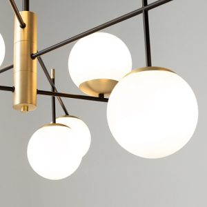 Nostalgia Hanglamp Goud, 9-lichts 7 Nostalgia Hanglamp Goud, 9-lichts - Afbeelding 4