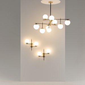 Nostalgia Hanglamp Goud, 9-lichts 6 Nostalgia Hanglamp Goud, 9-lichts - Afbeelding 3