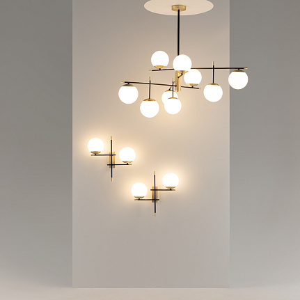 Nostalgia Hanglamp Goud, 9-lichts 2 Nostalgia foto licht - Oann.nl