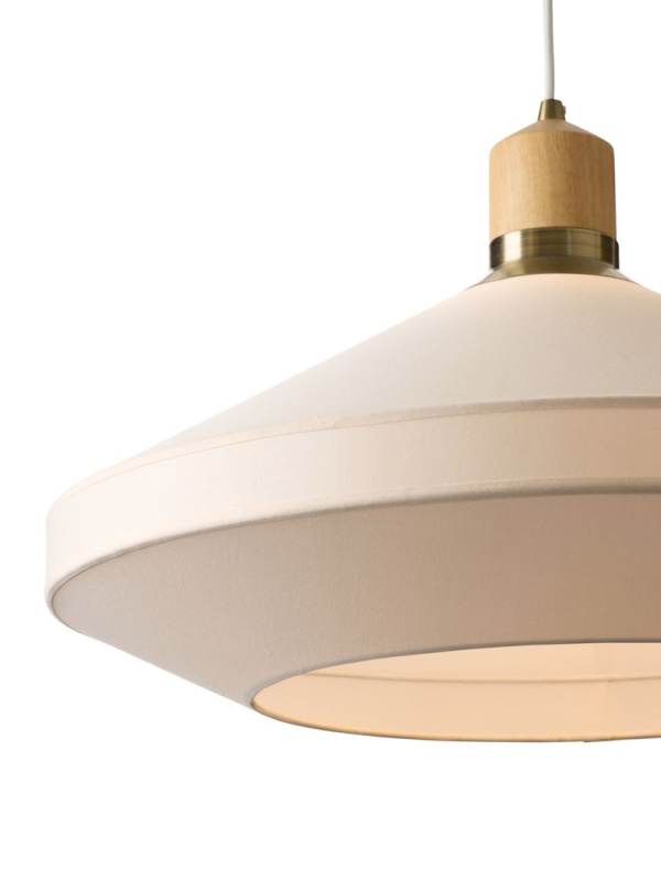 Paris soft Hanglamp, Linnenwit Ø24 2 Paris soft Hanglamp rond 24 OANN