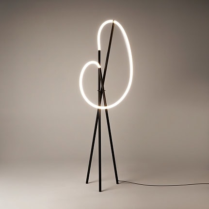 Vloerlamp Crochet Zwart OANN