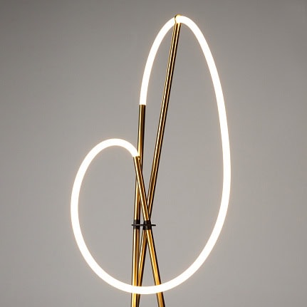 Vloerlamp Crochet goud organisch OANN