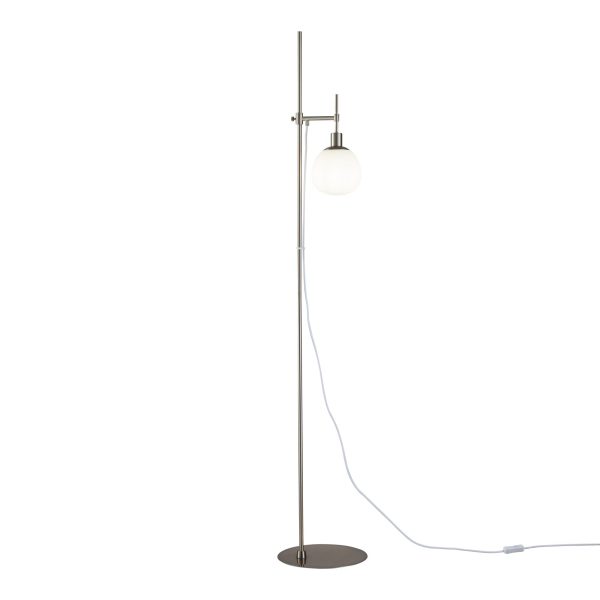 Vloerlamp Erich Nikkel, 1 lichts – ingeschakeld