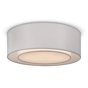 Plafondlamp Bergamo Chroom, 3 lichts – ingeschakeld