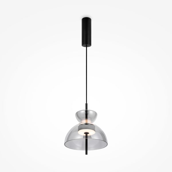 Hanglamp Bangkok Zwart, Transparant