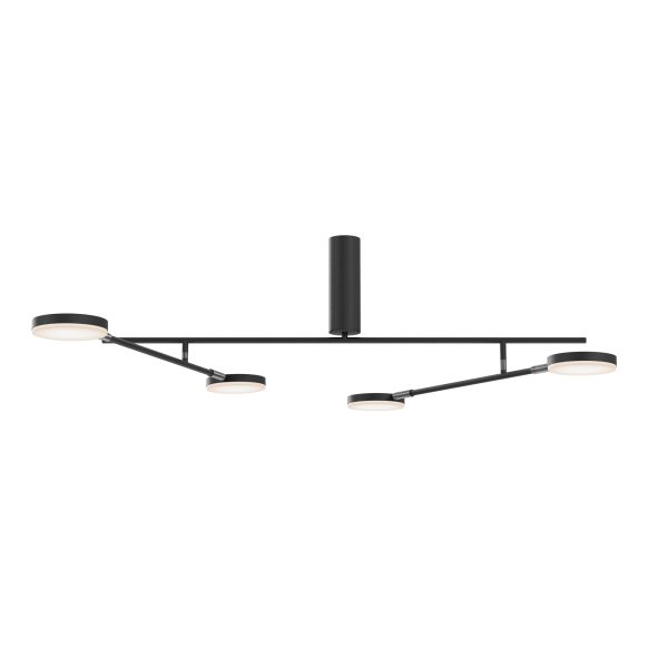 Plafondlamp Fad Zwart – ingeschakeld