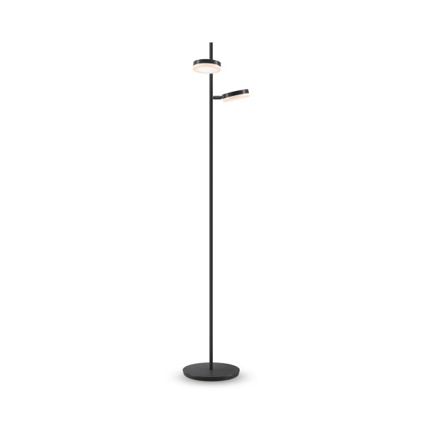 Vloerlamp Fad, Zwart – ingeschakeld