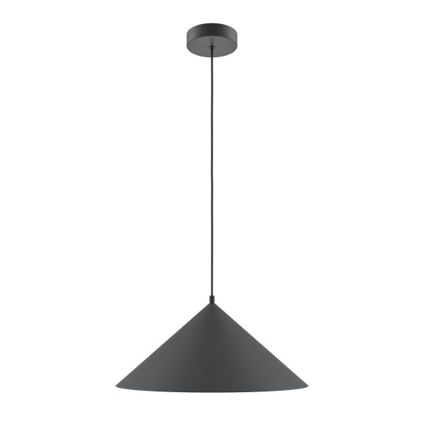 Hanglamp Basic colors Zwart, E27 – ingeschakeld