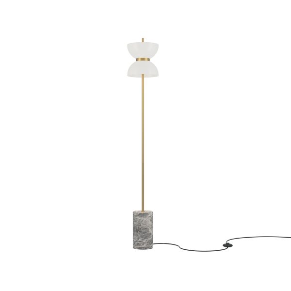 Vloerlamp Kyoto, Goud – ingeschakeld