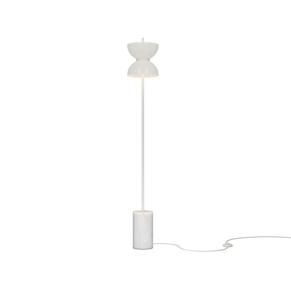Vloerlamp Kyoto, Wit – ingeschakeld