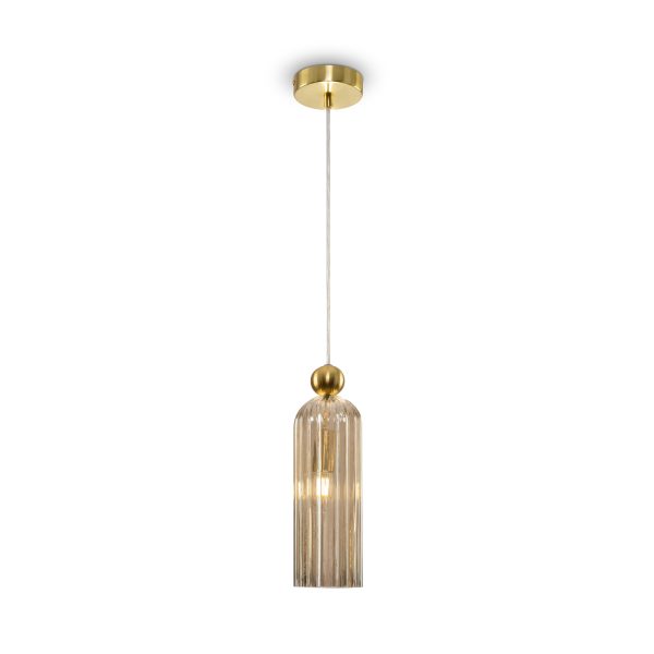 Hanglamp Antic Goud, E14 – ingeschakeld