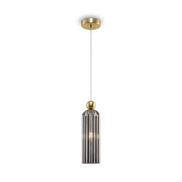 Hanglamp Antic Grijs, E14 – ingeschakeld