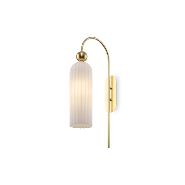 Antic Wandlamp Wit, 1 lichts – ingeschakeld
