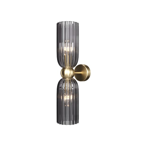 Wandlamp Antic Grijs, Ø 100 – ingeschakeld