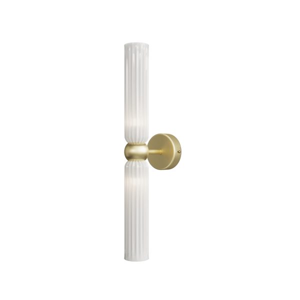 Wandlamp Antic Wit, 2 lichts – ingeschakeld
