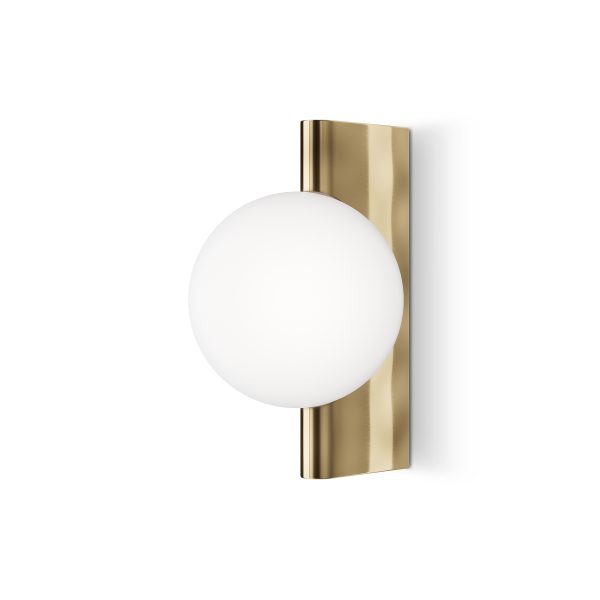 Wandlamp Avant-garde Messing, 1 lichts – ingeschakeld