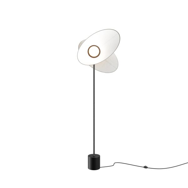 Vloerlamp Evolution, Zwart – ingeschakeld