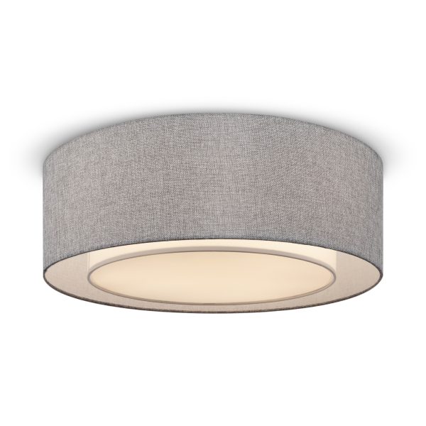 Plafondlamp Bergamo Chroom, 3 lichts – ingeschakeld