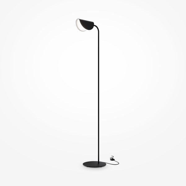 Vloerlamp Mollis Zwart, 1 lichts