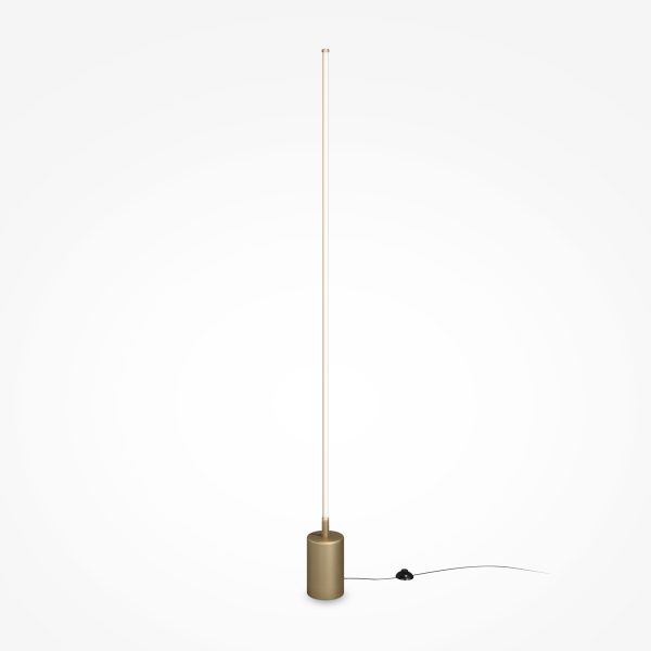 Vloerlamp Flow, Messing
