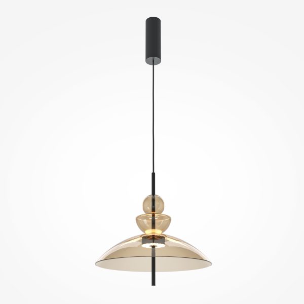 Hanglamp Bangkok Amberglas, 1 lichts