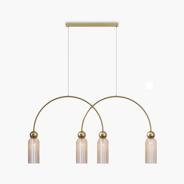 Hanglamp Antic Goud, 4 lichts