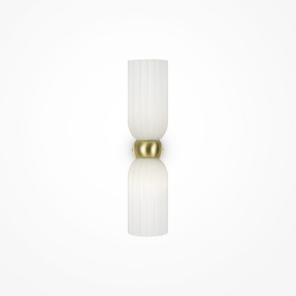 Wandlamp Antic Goud/Wit, 2 lichts