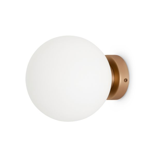 Wandlamp Basic form Goud/Wit, Ø 180