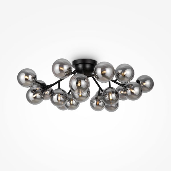Plafondlamp Dallas Zwart, 20 lichts
