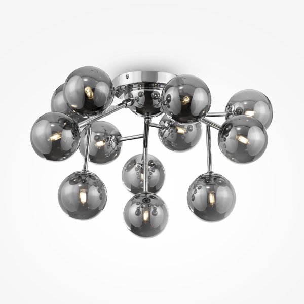 Plafondlamp Dallas Chroom, 12 lichts