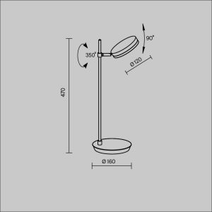 Tafellamp Fad, Zwart - Afbeelding 4