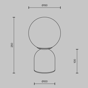Tafellamp TAVO Beige, 1 lichts - Afbeelding 4