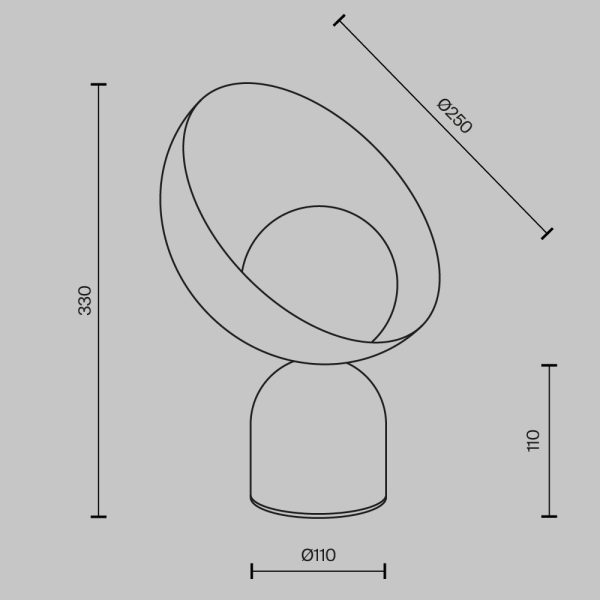 Tafellamp TAVO Zwart, 1 lichts 3 Sheme web MOD453TL 01B standard - Oann.nl