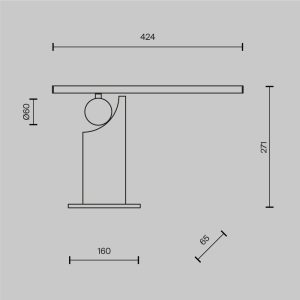 Tafellamp Monumento, Zwart - Afbeelding 5