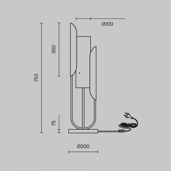 Tafellamp Cipresso Goud, 1 lichts 3 Sheme web Z014TL 01G standard - Oann.nl
