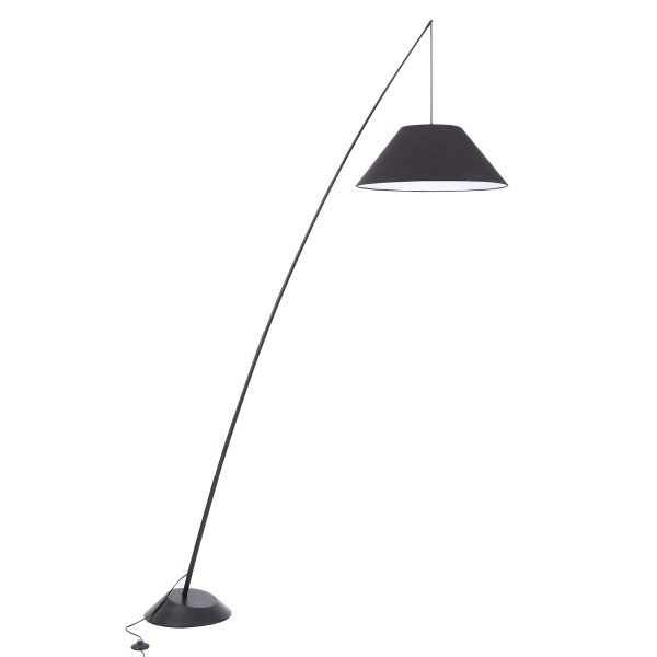 Vloerlamp Campanula Zwart, 1 lichts – uitgeschakeld