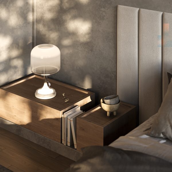 Tafellamp Spirito, glas wit, LED 2 interior MOD286TL L18W3K standard - Oann.nl