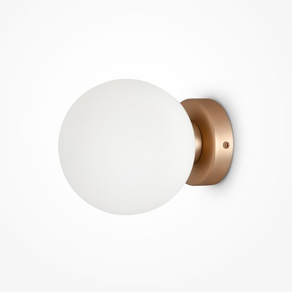 Wandlamp Basic form Goud/Wit, Ø 200
