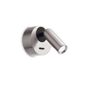 Wandlamp BEAN Nikkel vooraanzicht - OANN