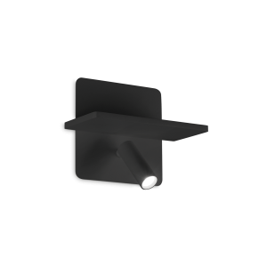 Wandlamp PIANO Zwart vooraanzicht - OANN