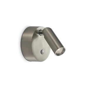 Wandlamp BEAN Nikkel vooraanzicht - OANN