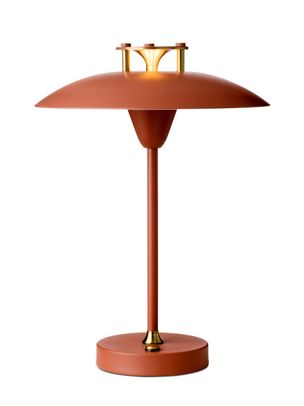 Draagbare lamp STEPP Terracotta vooraanzicht - OANN