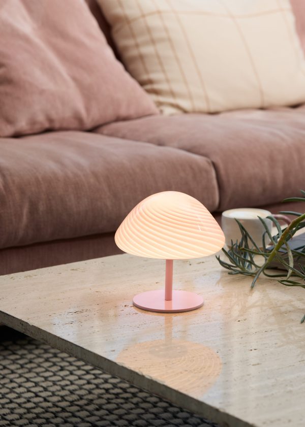 Tafellamp MINI MUSH Rose sfeerimpressie - OANN