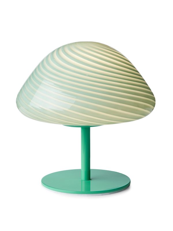 Tafellamp MINI MUSH Turquoise vooraanzicht - OANN
