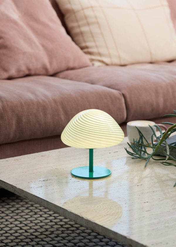 Tafellamp MINI MUSH Turquoise sfeerimpressie - OANN