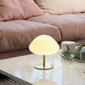 Tafellamp MINI MUSH Olive sfeerimpressie - OANN