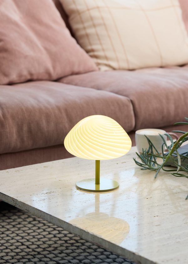 Tafellamp MINI MUSH Olive sfeerimpressie - OANN